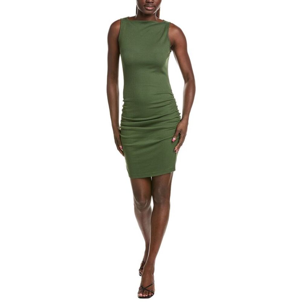 Michael Stars Womens  Straight Neck Mini Dress, Green